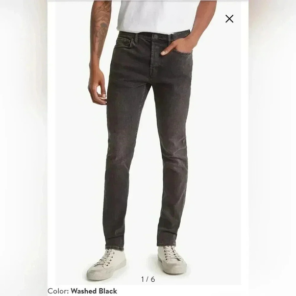 All Saints Cigarette Stretch Cotton Blend Men Jeans - Picture 1 of 10